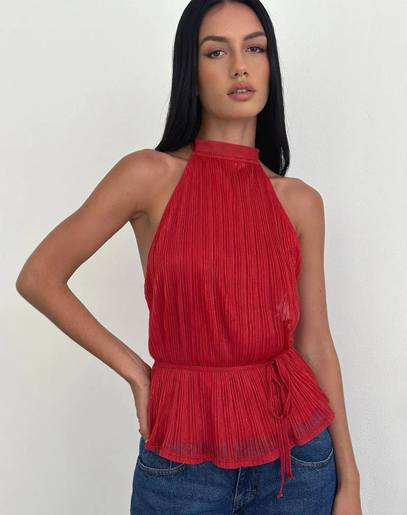Women's Backless Strappy Halter Tank Top - Image 6