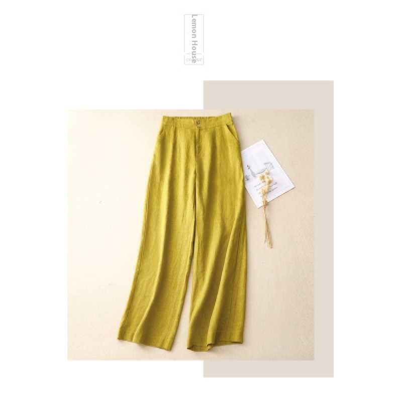 Summer Straight-leg Pants Slimming Versatile Women's Pants Linen Pants - Image 15