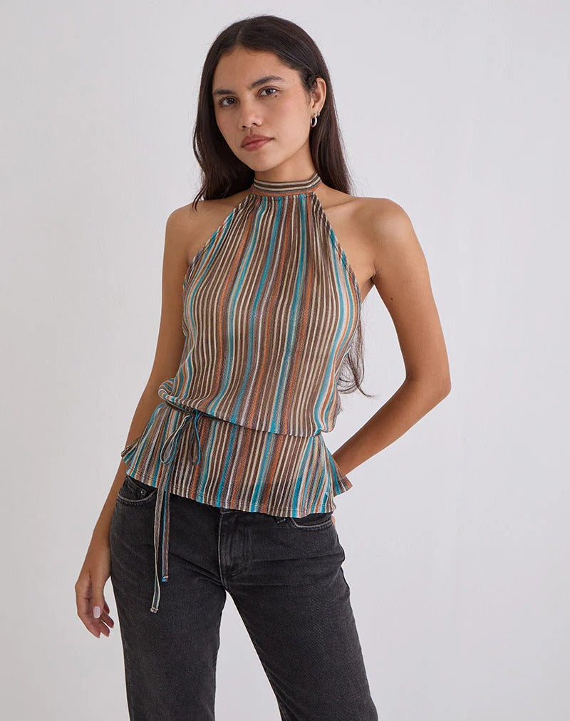 Women's Backless Strappy Halter Tank Top - Image 9
